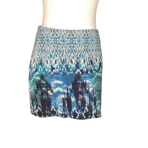 Mini Skirt Womens size 6 Teal Blue Textured